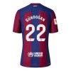 FC Barcelona Gundogan 22 Hjemmedrakt 2023-24 Kortermet